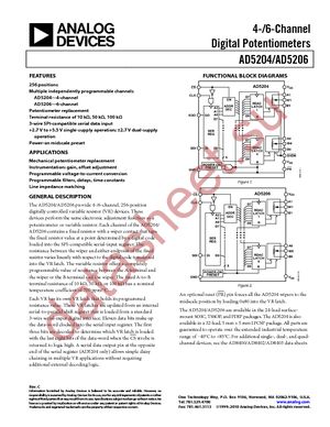 AD5204BCPZ10-REEL datasheet  